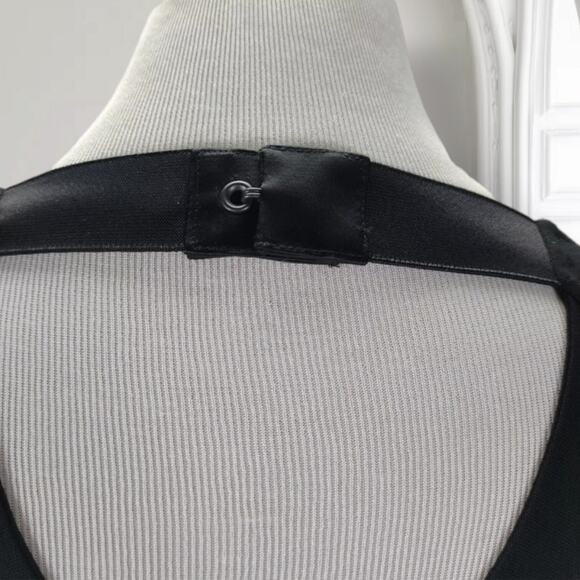 Alice + Olivia Black Backless Cutout Mini Dress Stretch Jersey Size 6 - Picture 9 of 13